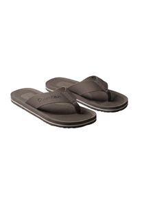Zehentrenner Calvin Klein "CITY THONG SLIDE", Herren, Gr. 45, grau, Textil, unifarben, Basic, Schuhe Zehentrenner, Strandschuh, Pool Slides, Badeschuh, Flat mit Logo