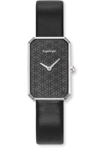 Quarzuhr Engelsrufer "Lebensblume", schwarz, Armbanduhren, Damen, Quarzuhr, Armbanduhr, Damenuhr, Lederarmband, analog