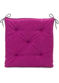 G&ouml;zze Sitzauflage G&Ouml;ZZE "Darco Uni" Gr. 1, lila, B:40cm H:4cm T:40cm, Polyester, Polsterauflagen, Sitzauflage, 1 St&uuml;ck, Ma&szlig;e: 40 x 40 x 4 cm, mit F&uuml;llung, mit Bindeb&auml;ndern