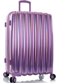 Hartschalen-Trolley Heys "Astro, verschiedene Gr&ouml;&szlig;en und Farben", Damen, Gr. B/H/T: 51cm x 76cm x 30cm 104 l, lila, Polycarbonat-Verbundwerkstoff, festlich, Koffer Hartschalen-Trolley, Heys Reisegep&auml;ck TSA Schloss Volumenerweiterung