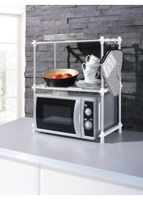 K&uuml;chenregal Ruco, wei&szlig; (aluminiumfarben, wei&szlig;), B:51cm H:63cm T:27cm, Aluminium, Regale, K&uuml;chenregal, Aluminium/Kunststoff, 2 Ebenen