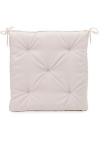 G&ouml;zze Sitzauflage G&Ouml;ZZE "Darco Uni" Gr. 1, beige (creme), B:40cm H:4cm T:40cm, Polyester, Polsterauflagen, Sitzauflage, 1 St&uuml;ck, Ma&szlig;e: 40 x 40 x 4 cm, mit F&uuml;llung, mit Bindeb&auml;ndern