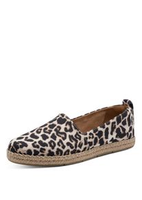 Espadrille Tamaris, Damen, Gr. 39, leodruck, Textil, Schuhe Espadrille, Sommerschuh, Slipper, Schlupfschuh mit Juterahmen am Plateau