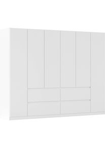 Dreht&uuml;renschrank Rauch "Schrank Garderobe MAINZ Breiten 91/136/181/226/271/315/360, H&ouml;he 210cm", alpinwei&szlig;, B:271cm H:210cm T:54cm, Holzwerkstoff, Schr&auml;nke, Dreht&uuml;renschrank, grifflose Front, Au&szlig;ent&uuml;ren mit Push-to-Open Funktion MADE IN GERMANY