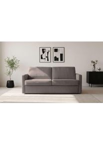 Schlafsofa Home Affaire "Goldpoint 162 cm, Dauerschl&auml;fer, Liegefl&auml;che 120/200cm", braun, B:162cm H:85cm T:100cm, 100% PES, Sofas, Schlafsofa, 2-Sitzer mit Dauerschl&auml;fer-Funktion, Bonell-Federkernmatratze