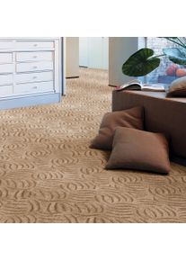 Teppichboden ANDIAMO "Amberg, Strukturschlinge, Gesamth&ouml;he 9 mm, Luxusklasse LC1", beige, B:500cm L:350cm, Kunstfaser, Teppiche, Teppichboden, Breite 200, 300, 400 oder 500 cm, Hoch-Tief Effekt, strapazierf&auml;hig