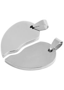 Adelia&acute;s Kettenanh&auml;nger ADELIA&acute;S "Unisex Anh&auml;nger &iquest; Herz Gravuranh&auml;nger aus Edelstahl", silber, Schmuckanh&auml;nger, Damen, Edelstahl, Kettenanh&auml;nger