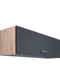 Klapph&auml;ngeschrank Flex-Well "Morena", grau (basaltgrau, san remo eiche), B:100cm H:32cm T:32cm, Holzwerkstoff, Schr&auml;nke, Klapph&auml;ngeschrank, (B x H x T) 100 x 32 x 32 cm, mit Klappe