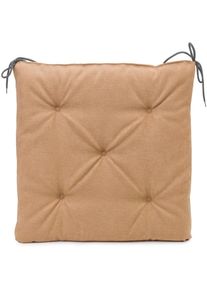 G&ouml;zze Sitzauflage G&Ouml;ZZE "Darco Uni" Gr. 1, braun (caramel), B:40cm H:4cm T:40cm, Polyester, Polsterauflagen, Sitzauflage, 1 St&uuml;ck, Ma&szlig;e: 40 x 40 x 4 cm, mit F&uuml;llung, mit Bindeb&auml;ndern