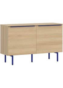 Kommode Tom Tailor HOME, light oak, B:110cm H:72cm T:42cm, Holzwerkstoff, Melamin, Spanplatte, Sideboards, Kommode, Sideboard mit 2 T&uuml;ren, Softclose,viel Stauraum mit Farbkick