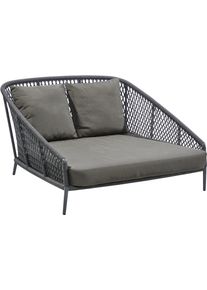 Sitzbank Musterring "Freilicht Sonnenbett", schwarz, grau, anthrazit, B:149cm H:86cm T:156cm, Aluminium, Stoff, Sitzb&auml;nke, Sitzbank, 149 cm breit, ideal zum Zur&uuml;cklehnen und entspannten Liegen im Garten