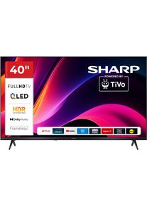 Sharp QLED-Fernseher "2T-C40HE3x", Energieeffizienz: E, schwarz, 40 &Prime;, Fernseher, QLED-Fernseher