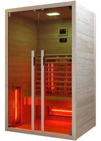 Infrarotkabine Sanotechnik "RUBY 2", beige (natur), integrierte Steuerung, (ohne Ofen), Saunen, Infrarotkabine, f&uuml;r 2 Personen, Topseller