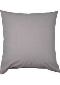 Kissenbezug Janine "PIANO 0125 31 80x80", grau (anthrazit), B:80cm L:80cm, Mako-Soft-Seersucker, Seersucker, Kissenbez&uuml;ge, Kissenbezug, mit Rei&szlig;verschluss