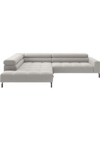 Ecksofa Home Affaire "Cleveland, L-Form, incl. Kopfteilverstellung, Breite 311 cm", wei&szlig;, B:311cm H:71cm T:219cm, 95% Polyester, 5% Nylon, Sofas, Ecksofa, wahlweise elektrischer Sitzvorzug