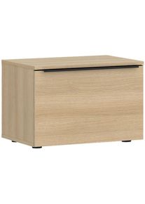 Nachtkommode Tom Tailor HOME "COLOR PUZZLE 1 Schublade mit farbigem Griff", light oak, B:55cm H:38cm T:42cm, Holzwerkstoff, Melamin, Spanplatte, Sideboards, Nachtkommode, Nachtkommode mit einer gro&szlig;en Schublade