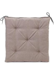G&ouml;zze Sitzauflage G&Ouml;ZZE "Darco Uni" Gr. 1, grau (taupe), B:40cm H:4cm T:40cm, Polyester, Polsterauflagen, Sitzauflage, 1 St&uuml;ck, Ma&szlig;e: 40 x 40 x 4 cm, mit F&uuml;llung, mit Bindeb&auml;ndern