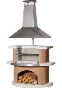 Grillkamin Buschbeck "Kampen", orange (wei&szlig;, terrakotta), B:110cm H:210cm T:65cm, Grills, Grillkamin, BxTxH: 110x65x210 cm