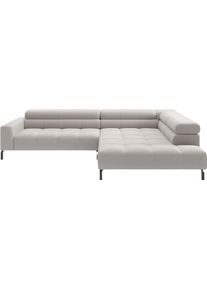 Ecksofa Home Affaire "Cleveland, L-Form, incl. Kopfteilverstellung, Breite 311 cm", wei&szlig;, B:311cm H:71cm T:219cm, 95% Polyester, 5% Nylon, Sofas, Ecksofa, wahlweise elektrischer Sitzvorzug