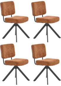 Jockenh&ouml;fer Drehstuhl JOCKENH&Ouml;FER GRUPPE "Gloria (Set, 4 St.)", orange (schwarz, orange), B:44cm H:82cm T:54cm, St&uuml;hle, Drehstuhl, Inklusive Drehfunktion (360), Taschenfederkern, bis 150kg belastbar