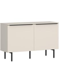 Kommode Tom Tailor HOME, light taupe, B:110cm H:72cm T:42cm, Holzwerkstoff, Melamin, Spanplatte, Sideboards, Kommode, Sideboard mit 2 T&uuml;ren, Softclose,viel Stauraum mit Farbkick