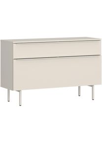 Lowboard Tom Tailor HOME "COLOR PUZZLE 3 &ndash; 1 Klappe 1 Schublade mit farbigem Griff und F&uuml;&szlig;en", light taupe, B:110cm H:72cm T:42cm, Holzwerkstoff, Melamin, Spanplatte, Sideboards, Lowboard