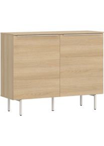 Kommode Tom Tailor HOME, light oak, B:110cm H:89cm T:42cm, Holzwerkstoff, Melamin, Spanplatte, Sideboards, Kommode, Sideboard mit 2 T&uuml;ren, Softclose,viel Stauraum mit Farbkick