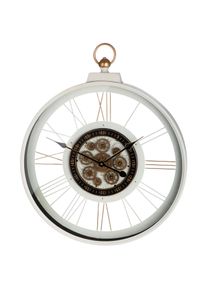 Wanduhr Gilde "Wanduhr rund Kello wei&szlig; H. 73 cm", wei&szlig;, B:60cm H:73cm T:8cm, Wanduhren, Wanduhr