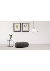 Polsterhocker Trendmanufaktur "Shawn elegant und bequem", grau (anthrazit), B:100cm H:44cm T:50cm, 95% Polyester, 5% Polyacryl, Hocker, Polsterhocker, organische Form, mit hochwertigem Bezug