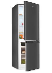 Exquisit K&uuml;hl-/Gefrierkombination "KGC232-60-E-040C inoxlook-az", Energieeffizienz: C, inoxlook, az, Rechtsanschlag, wechselbar, K&uuml;hlschr&auml;nke, Platzsparend 173 l, flexibel, leise, effizient, LED, 4*-Gefrierfach, K&uuml;hl-/Gefrierkombination