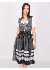Dirndl JCC "Dirndl 31023116", Damen, Gr. 42, EURO, lila (lila, schwarz), Obermaterial: 100% Baumwolle CO. Futter: 100% Baumwolle CO., Kleider Dirndl