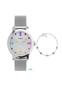 Quarzuhr Timex "TRANSCEND", silberfarben, Armbanduhren, Damen, Quarzuhr, Armbanduhr, Damenuhr, Edelstahlarmband, Geschenkidee, analog