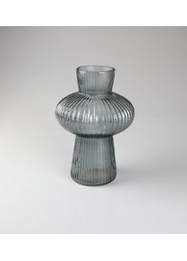 Dekovase AM Design "aus Glas", rauch, B:15cm H:21cm, Glas, Vasen, Dekovase, 2er Set, BxH: 15x21 cm
