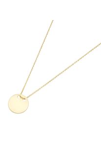 Goldkette Luigi Merano "Kette kleines Pl&auml;ttchen, Gold 585", gold, Halsketten, Damen, Gelbgold 585, Goldkette