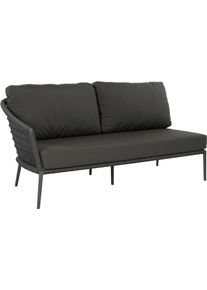 Sitzbank Musterring "Freilicht Anreihsofa", schwarz, grau, anthrazit, B:164cm H:75cm T:85cm, Aluminium, Stoff, Sitzb&auml;nke, Sitzbank, Sitzh&ouml;he von 42 cm kombiniert mit komfortabler Gurtfederung