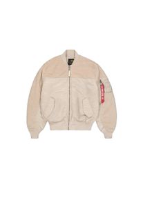 Bomberjacke Alpha Industries "MA-1 Teddy Bomber", Herren, Gr. S, organic beige, Obermaterial 1: 100% Nylon, Obermaterial 2: 100% Polyester, Futter: 100% Nylon, F&uuml;llung: 100% Polyester, Jacken Bomberjacke