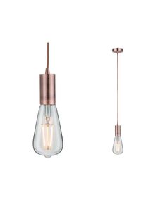 Paulmann Pendelleuchte "Neordic Haldis max. 1x60W Kupfer 230V Metall", rosa (kupfer), 1, &Oslash; 10cm, 1 Stk., Leuchten, E27, Pendelleuchte