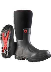 Gummistiefel Dunlop "Snugboot Pioneer", Damen, Gr. 48, schwarz, Obermaterial: 100% Polyurethan PU., Schuhe Gummistiefel