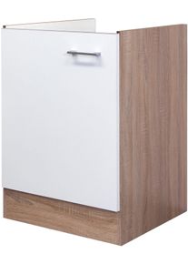 Sp&uuml;lenschrank Flex-Well "Samoa", wei&szlig; (wei&szlig;, sonoma eiche), B:50cm H:82cm T:57cm, Holzwerkstoff, Schr&auml;nke, Sp&uuml;lenschrank, (B x H x T) 50 x 82 x 57 cm