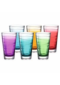 Glas Leonardo "Trinkgl&auml;ser Vario Struttura 280 ml 6er Set", bunt, Glas, Trinkgef&auml;&szlig;e, Glas