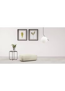 Polsterhocker Trendmanufaktur "Shawn elegant und bequem", wei&szlig; (warm wei&szlig;), B:100cm H:44cm T:50cm, 95% Polyester, 5% Polyacryl, Hocker, Polsterhocker, organische Form, mit hochwertigem Bezug