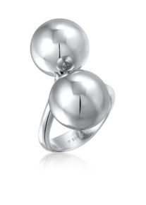 Silberring Elli Premium "Ring Kugel Chunky Design Offen 925 Sterling Silber" Gr. 54, silber, Fingerringe, Damen, 54, Silber 925 (Sterlingsilber), Silberring