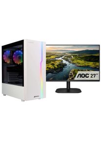 Captiva Business-PC-Komplettsystem "Power Starter R78-402 TFT Bundle", Energieeffizienz: E, wei&szlig;, Microsoft Windows 11 Home (64 Bit), 32 GB RAM 2.000 GB SSD, Computer_Komplettsysteme, Business-PC-Komplettsystem