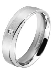 Adelia&acute;s Fingerring ADELIA&acute;S "Damen Ring aus Edelstahl mit Strass Steinchen" Gr. 52, silber, Fingerringe, Damen, 52, Edelstahl, Fingerring