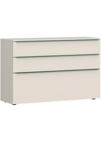 Kommode Tom Tailor HOME, light taupe, B:110cm H:74cm T:42cm, Holzwerkstoff, Melamin, Spanplatte, Sideboards, Kommode, Lowboard, Breite 110 cm,1 Klappe,2 Schubladen, viel Stauraum