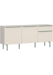 Sideboard Tom Tailor HOME, light taupe, B:165cm H:56cm T:42cm, Holzwerkstoff, Melamin, Spanplatte, Sideboards, Sideboard, Lowboard, Breite 165 cm,3 T&uuml;ren,1 Schublade, viel Stauraum