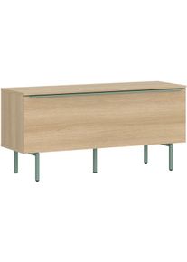 Lowboard Tom Tailor HOME, light oak, B:110cm H:59cm T:42cm, Holzwerkstoff, Melamin, Spanplatte, Sideboards, Lowboard, Lowboard mit Breite 110 cm, viel Stauraum mit besonderem Farbkick