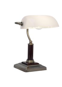 Brilliant Tischleuchte "Bankir", gold (messing antik), 1, H: 33,5cm, 1 Stk., Leuchten, Tischlampe messing antik, Tischleuchte