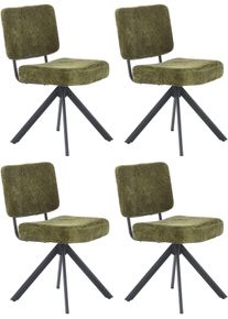 Jockenh&ouml;fer Drehstuhl JOCKENH&Ouml;FER GRUPPE "Gloria (Set, 4 St.)", gr&uuml;n (schwarz, gr&uuml;n), B:44cm H:82cm T:54cm, St&uuml;hle, Drehstuhl, Inklusive Drehfunktion (360), Taschenfederkern, bis 150kg belastbar