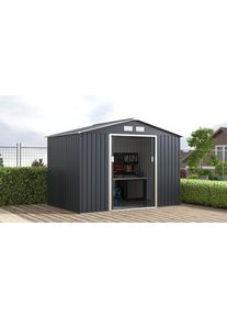 Ger&auml;tehaus Konifera "Gartenhaus Burgos Pro", grau (anthrazit, beige), Metall, Ger&auml;teh&auml;user, Ger&auml;tehaus, wetterfest und langlebig, nahezu wartungsfrei